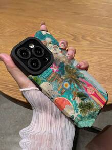 1 件龟壳竖条纹仿皮防震防指纹手机壳，适用于苹果和各种型号防水防摔防刮 - 彩色 - 查看 5
