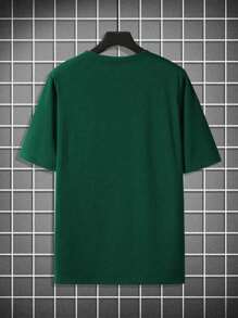Camiseta de manga corta y cuello redondo informal con estampado de trigo para hombres en verano