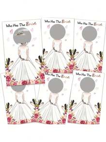 48pcs/16pcs Wedding Bride And Groom Party Scratch Card Game, "Who Found The Groom/Bride" Adult Party Game, Fun Bachelor Party Supplies, Paper Scratch Cards, For Guests 18+, Includes 46 Celebrity Cards And 2 Blank Cards With Scratch Stickers, Fun Party Supplies - Multicolor - View 10