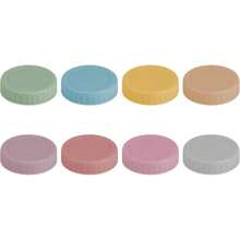 8PCS Mason Jar Lids - Colored Plastic Mason Lids Regular Mouth, Leak Proof Canning Covers With Silicone Rings For Ball, Kerr And More, Reusable Can Tops Caps Covers For Jars - 1 - Xem 1
