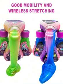 Slime galaxie de couleurs aléatoires - Assortiment de faveurs de fête licorne, slimes colorés, jouets anti-stress, décorations DIY - Pack de fête - Remplissage de sac-cadeau - Kit de slime galaxie arc-en-ciel marbré