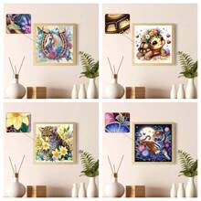 1 kit de peinture de diamants 5D de rêve DIY - ensemble d'artisanat en mosaïque acrylique vibrant avec des diamants asymétriques, convient pour la décoration murale de la maison ou comme cadeau de la Saint-Valentin