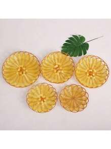 1 Handgeweven mand Plastic mand Woonkamer voor gasten Fruitmand, ontbijtbroodmand, popcornmand, fruitschaal, gefrituurde cakemand Multifunctioneel