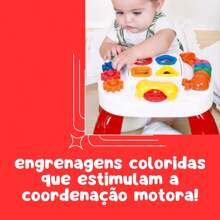 Mesinha Didática Play Time Mesa De Atividades Infantil Cotiplas - Vermelho - Visão 8