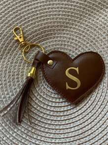 Personalized Keychain With Initial - Rỉ Nâu - Xem 3