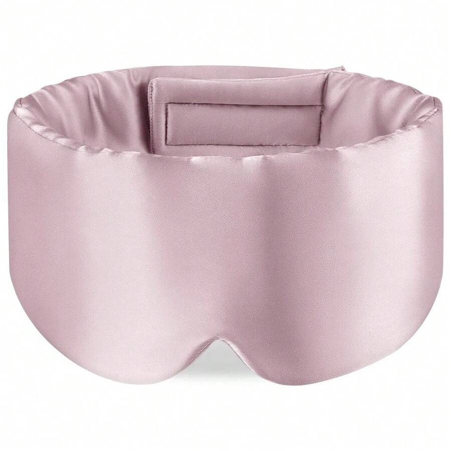 Máscara de Dormir de Seda de Morera Bloqueadora de Luz, Máscara de Ojos Suave y Acolchada, Ayuda para Dormir de Viaje, Parche para Dormir, Slaapmasker - Rosa - Ver 1