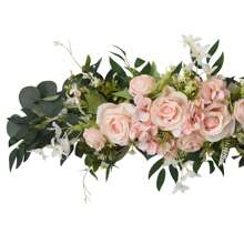 1PC Artificial Rose Arrangement Wedding Chair Back Flower Table Flower Strip Mirror Front Flower Door Decoration Multi-Purpose Decorative Flower - Multicolor - View 10