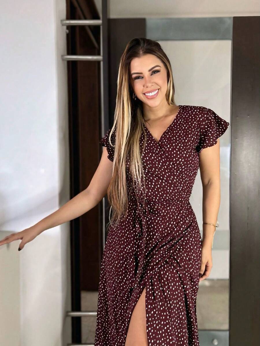 Wrap Dress - Burdeos - Ver 1