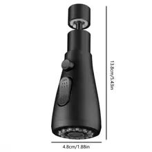 3-In-1 Kitchen & Bathroom Faucet Extender - Splash-Proof Pressurized Shower Head With 3-Speed Rotating Aerated Spray And Cleaning Nozzle Home Bathroom Decor Fall Decor Back To School