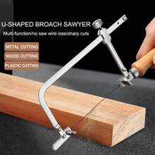 3-In-1 Adjustable Jewelry Making Frame Kit With 12 Imported Saw Blades And Comfortable Wood Handles, Suitable For Precision Cutting And Crafting - Multicolor - View 4