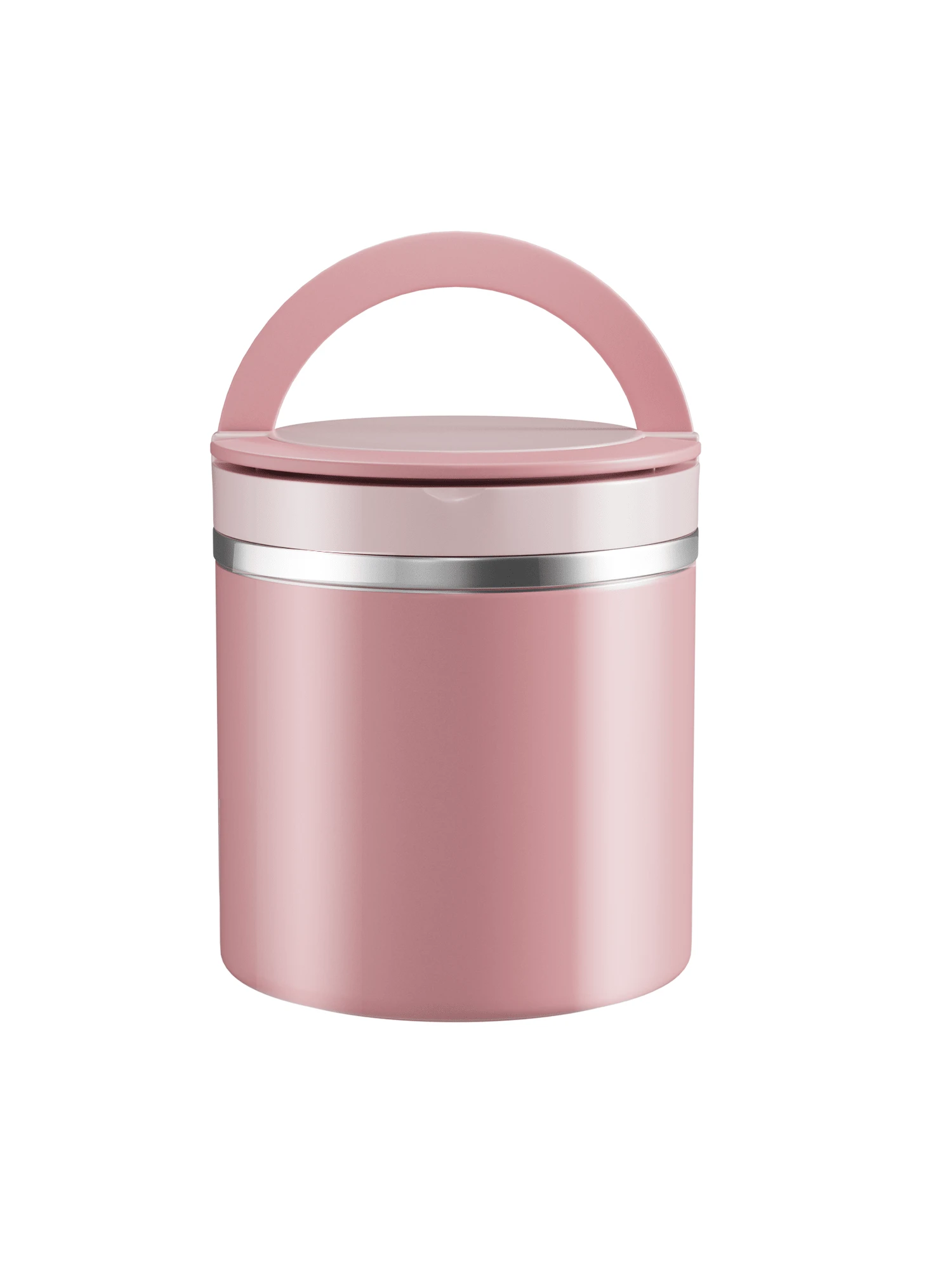 1个带提手的保温不锈钢食品容器 - 可保温/保冷，便携式设计，适合家庭和办公室使用，时尚实用