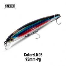 KINGDOM Kingdom Minnow Angelköder 80mm 95mm 110mm schwebend Salzwasser Wobbler Angelköder für Peche Bass Forelle Schleppangeln