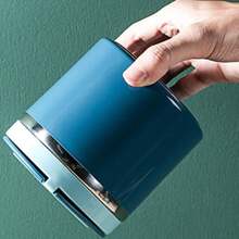 Letter A-Z Pattern Food Thermal Jar Insulated Soup Cup Portable Picnic Milk Drink Food Heater Containers Stainless Steel Lunch Box Thermo Keep Hot For School Children - Blue - View 5