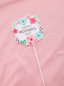 10 piezas de decoraciones en forma de tarjeta para pasteles para el Día de la Madre, aptas para reuniones familiares, fiestas familiares interiores y exteriores, insertos creativos de tarjetas para pasteles del Día de la Madre, estilos variados, enviados al azar