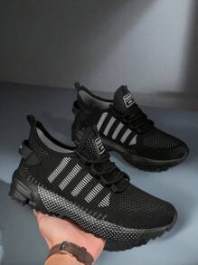 Men's Breathable Non-Slip Athletic Sneakers - Fashionable Casual Sports Shoes For Spring/Summer, Suitable For Outdoor Activities, Jogging, And Park Workouts