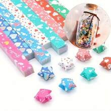 540pcs Origami Paper Strips With 4 Different Cute Cartoon Designs, Suitable For DIY Crafts And School Teaching - Multicolor - View 8