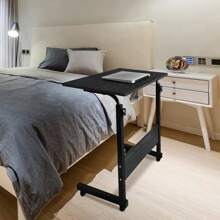 Height Adjustable Mobile Table 40x60-(67-80) Cm Height Adjustable Laptop Table Workstation Laptop Overbed Multi Table