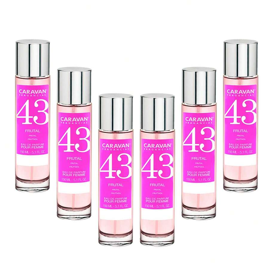 Caravan set di 6 flaconi di profumo da donna da 150 ml Nº1 dal delicato profumo orientale, Nº2 legnoso orientale, Nº3 fruttato, Nº5 note verdi, Nº7 agrumi, Nº8 floreale tenue, Nº9 agrumi, Nº21 fresco, Nº22 floreale tenue, Nº23 fruttato, Nº24 fruttato, Nº26 orientale legnoso, Nº27 orientale tenue, Nº28 orientale tenue, Nº29 floreale, Nº30 fruttato, Nº31 orientale tenue, Nº34 floreale, Nº35 citrico, Nº36 floreale orientale, Nº37 fruttato, Nº38 fruttato, Nº39 floreale, Nº42 floreale, Nº43 fruttato, Nº44 fruttato, Nº45 orientale, Nº46 orientale, Nº47 orientale legnoso, Nº48 floreale fruttato, Nº49 floreale, Nº50 floreale, Nº80 legnoso floreale, Nº81 orientale, Nº82 floreale fruttato, Nº85 orientale fruttato, 86 orientale, 87 floreale, 88 floreale. Consegna gratuita - Rosa - Visualizzare 1