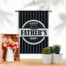 [Polyester Garden Flag]1pc Vibrant Spring Welcome Garden Flag, Father's Day Flag, Floral, Love Element, Two-Sided Garden Flag, , Ideal For Outdoor Yard And Lawn Decor, Farmhouse Holiday Design, 12 X 18 Inches, No Flagpole Included Gifts Birthday Graduation