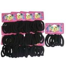 Medium Hair Scrunchie 72 Units Ponytail And Elastic Hair Scrunchies - 黑色 - 查看 5