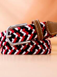 1 pièce Ceinture polyvalente décorée en tissu élastique, multicolore