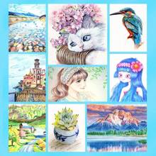 48色油性彩色铅笔套装，适合专业绘画、着色和填充，彩色铅笔艺术设计，适用于学校文具和美术用品，返校季必备