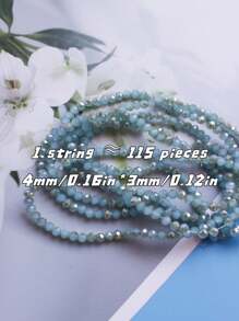 1pc/10pcs Fashion Minimalist Bright Color Glass Crystal 4mm Flat Beads Jewelry DIY Craft Supplies