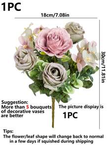1 szt./3 szt. Kwiaty sztuczne - róża, hortensja, róża jedwabna, hortensja, sztuczne rośliny, dom, jadalnia, salon, dekoracja ogrodu zewnętrznego, sztuka wkładania kwiatów, rekwizyty fotograficzne, jesień, wiosna, wazon, ściana kwiatowa, wianek kwiatowy, bukiet ślubny, dekoracja ślubna, materiały na wianek kwiatowy DIY, materiały na dekoracje na przyjęcie urodzinowe, akcesoria do dekoracji domu, walentynki.