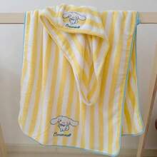 Sanrio 1/2pcs Sanrio Kuromi Bath Towel Coral Fleece, More Absorbent Than, Portable, Large Cute Towel For Bathing, Face Washing, Cartoon Hair-Drying Towel Back To School