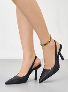 Escarpins à bout pointu et imprimé serpent pour femmes, chaussures à bride arrière, talons aiguilles sexy pour soirée, tenue casual et professionnelle, printemps