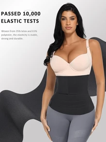 1 Pc Waist Trainer For Women Tummy Wrap Trimmer Belt Long Torso Belt - Black - View 2