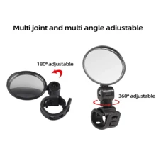 3.11 Inch Bicycle Rearview Mirror, Wide Angle Convex Bicycle Mirror, MTB Rearview Mirror With Silicone Handlebar