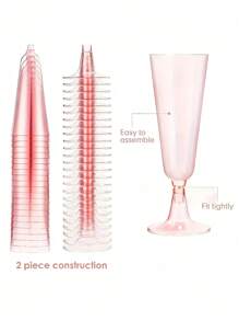 25Pcs/50Pcs Champagne Flutes Plastic Silver Champagne Glasses Clear Reusable Champagne Flutes Crystal Champagne Flutes Plastic Glasses Plastic Toast Flutes For Weddings Party Glasses - Multicolor - View 9