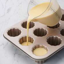 12 Cups Mold Cake Pan, Pan Non-Stick Baking Pan For Oven Carbon Steel Caneles Molds Bakeware Tools French Pastry Molds Muffin Cupcake Pan Christmas Baking (12-Cavity)