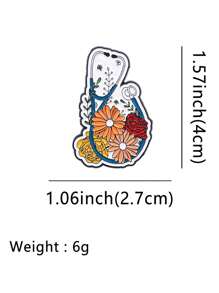 Insignia de esmalte con diseño de cerebro y corazón, broche de mujer, insignia de hombro con órgano corporal masculino, accesorio de joyería de moda, regalo, insignia de pecho de aleación para médicos, accesorios escolares y de oficina, camisas, chaquetas, Navidad, Halloween