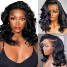 250 Density BoB Wigs Human Hair Pre Plucked Bye Bye Knots Wigs 13*4 HD Lace Frontal Wigs Human Hair Body Wave Bob Wig For Women 3 Seconds To Wear For Beginners - Natural Black - 查看 2