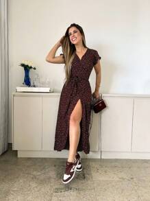 Wrap Dress - Burdeos - Ver 4