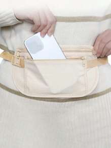 Invisible Travel Waist Packs Pouch For Passport Hidden Belt Security Wallet Case Practical Multi-Functional Waist Bag Casual Waist Bag Lightweight Belt Bag For Daily Use For Workout Running Hiking Cycling Exercise School And Home Use Travel Essentials Holiday Essentials Holiday Travel Bag Travel Accessories Travel Must Haves Beach Vacation Summer School Accessories Back To School Supplies Stuff