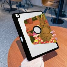 1 Pc. Pen Slot + 720° Rotation IPad Case Ipad Pro 13 Inch Case/ 7th/8th /9th Gen /Pro 11 Inch 1st 2nd /Air6 2024 4th 5th Gen/Ipad Cases 10th Gen Hollow Logo Hole, Shockproof, PU Leather, Automatic Wake/Sleep, Leopard Print Animal And Girl Pattern, Acrylic Hard Back Panel, Silicone Soft Edge Design, With Support Slot IPad Case (Please Read The Description Before Ordering)