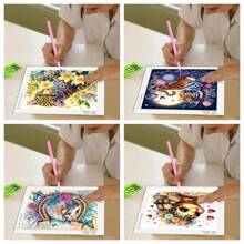 1 kit de peinture de diamants 5D de rêve DIY - ensemble d'artisanat en mosaïque acrylique vibrant avec des diamants asymétriques, convient pour la décoration murale de la maison ou comme cadeau de la Saint-Valentin