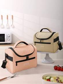 8L Large Capacity Insulated Lunch Box Cooler Bag‌ - Waterproof & Leakproof Freezable Thermal Lunch Tote With Adjustable Shoulder Strap | Quilted Diamond Stitching Design For Men/Women, Office/School/Picnic Use‌