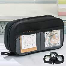 1pc,Large Pencil Case, Stationery Bag, Pencil Case, Large Capacity Pencil Case, Handheld Pencil Case, Stationery Case, Cosmetics, Portable Gift, For Office, School, Teens, Men, Women, Adults - Multicolor - View 5