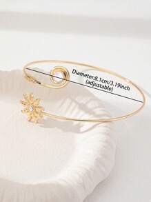 1 Pc Women Arm Cuff Sunburst Design Upper Arm Bangle Bracelet Fashion Body Jewelry Accessories