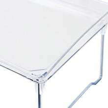 2PCS Desk Storage Shelf, Stackable Foldable Transparent Counter Organizer Rack For For Kitchen Bathroom Office Home Bathroom Decor Back To School - Multicolor - View 6