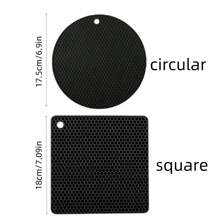 4pcs Silicone Mats, Heat Resistant Table Coasters & Jar Mats, Suitable For Tabletop And Desk, Multi-Purpose , Perfect For Kitchen Essentials