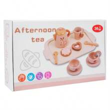 Jeu de thé et gâteaux en bois pour enfants, service à thé, batterie de cuisine jouet, jeu de rôle éducatif et de simulation, jouet de développement préscolaire, jouet interactif parent-enfant
