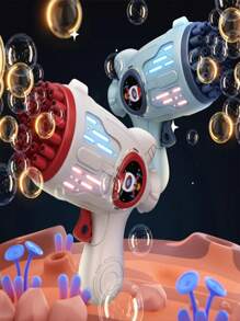A 28-Hole Bubble Gun Automatic Soap Bubble Machine Portable Outdoor Wedding Party Toys Suitable Birthday Gifts Easter Gifts Children's Gifts, Children's Outdoor Fun Toys [Note: This Product Does Not Contain Bubble Solution And Batteries]