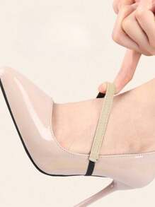 1/3 Pairs Elastic Shoelaces For High Heels, No Tie, Non-Slip, Adhesive Fastener Design - Multicolor - View 5