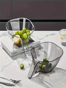 1pc High Quality Multifunctional Kitchen Colander - Plastic Strainer With Funnel, Suitable For Vegetables, Pasta, Fruit And Salad - Perfect For Barbecue And Outdoor Cooking