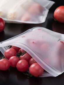 4pcs/5pcs/16pcs/20pcs EVA Food Preservation Bags, Refrigerator Food Storage Bags, Fruit & Vegetable Resealable Bags, Reusable